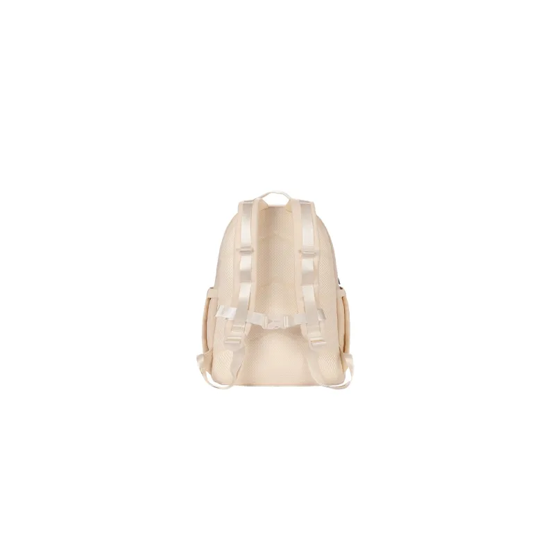 KANGOL Nylon Fabric Backpack Medium Size Unisex Ivory White/Milk Tea Apricot/Burgundy/Black/Khaki-3