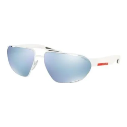 PRADA Rectangular Sunglasses Men's White