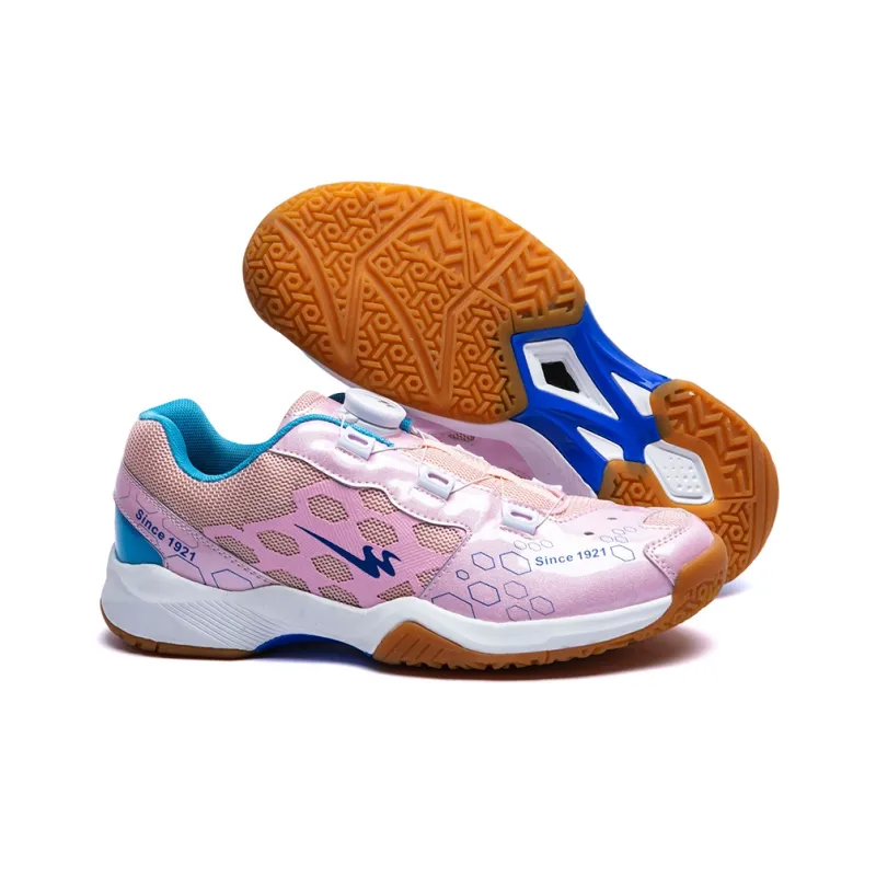 Binary Breathable And Lightweight Low Top Badminton Shoes Unisex Pink-3