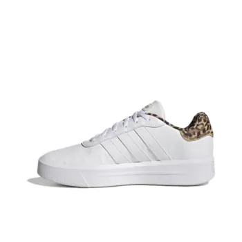 Adidas Court Platform Shoes 'White Leopard' Women's