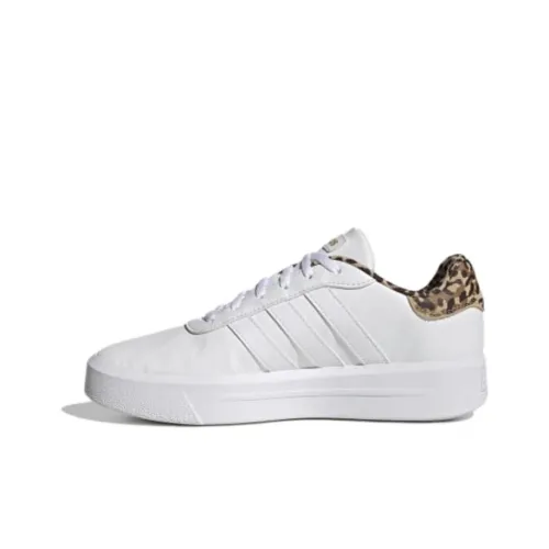 Adidas Court Platform Shoes 'White Leopard' Women's