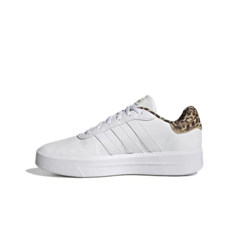 Adidas Court Platform Shoes 'White Leopard' Women's-0