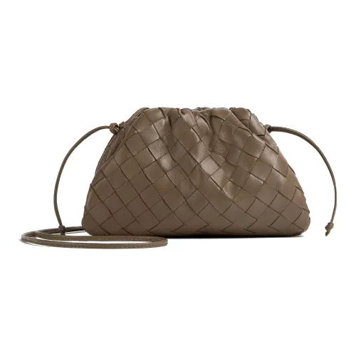 Bottega Veneta POUCH Cloud Bag Lambskin One Shoulder Crossbody Clutches Mini Women's Taupe