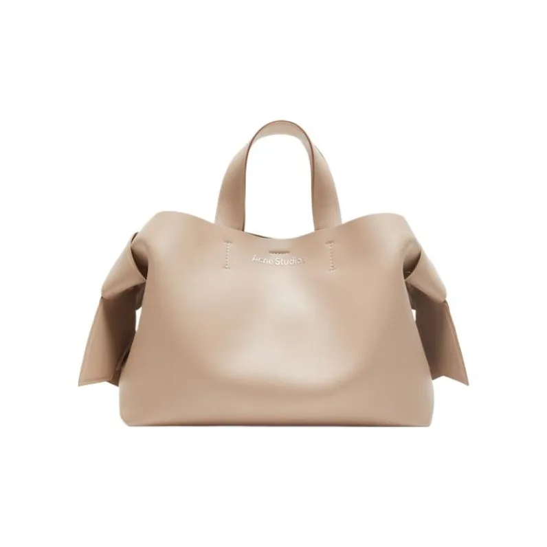 Acne Studios Musubi Calfskin Shoulder Bag Crossbody Bag Handbag Medium Size Women's Brown Beige-0