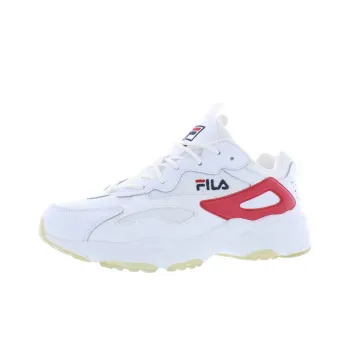 FILA Ray Tracer Cushioning Slip Resistant Low Top Running Shoes Men's White