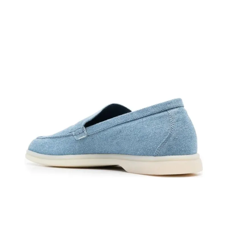 SCAROSSO Almond toe Denim Loafers Women's-2