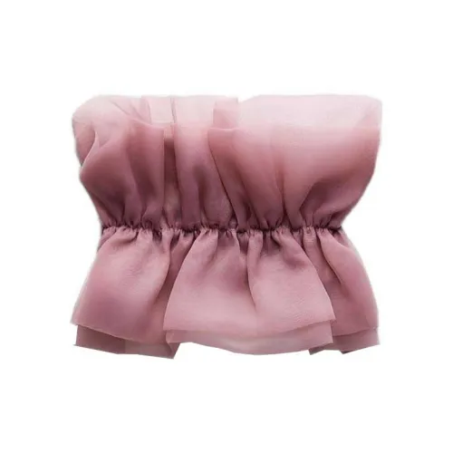 ZARA Strapless Tops Women's Pink