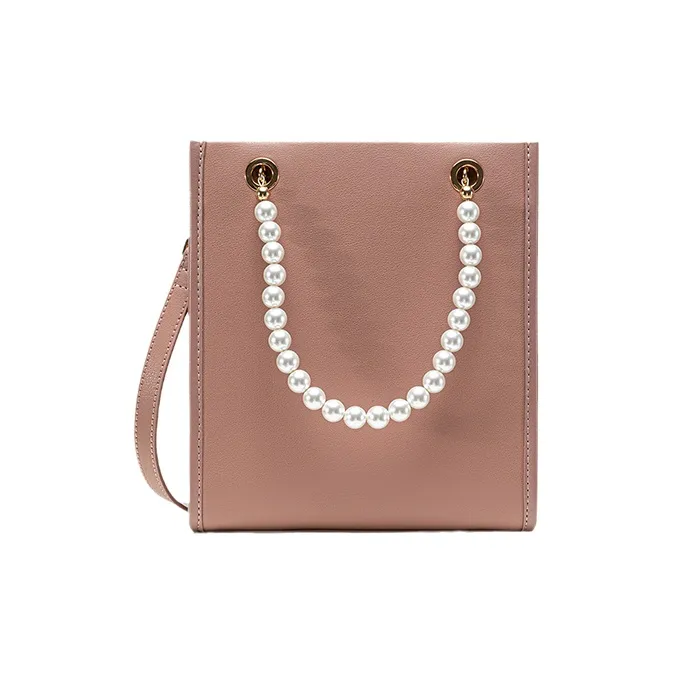 VANESSA HOGAN Cow Leather Handbag Shoulder Bag Crossbody Bag Women's Pink-2