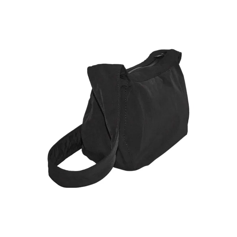 COS Polyamide Saddle Bag, Shoulder Bag, Crossbody Bag Medium Size Unisex Black-1