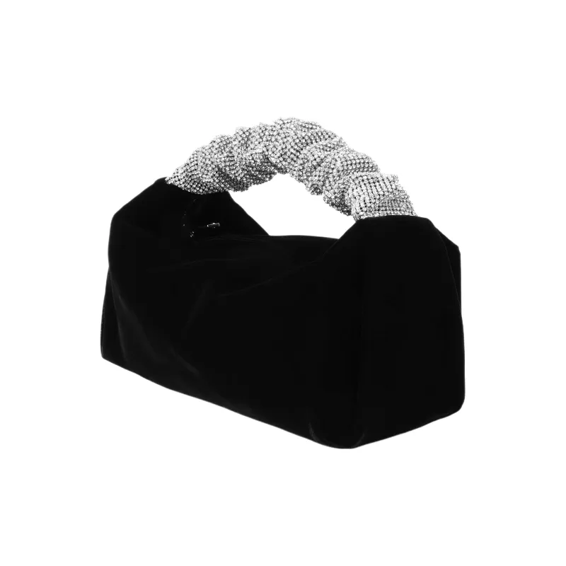 Alexander Wang Velvet Shoulder Bag Handbag Mini Women's Black-2