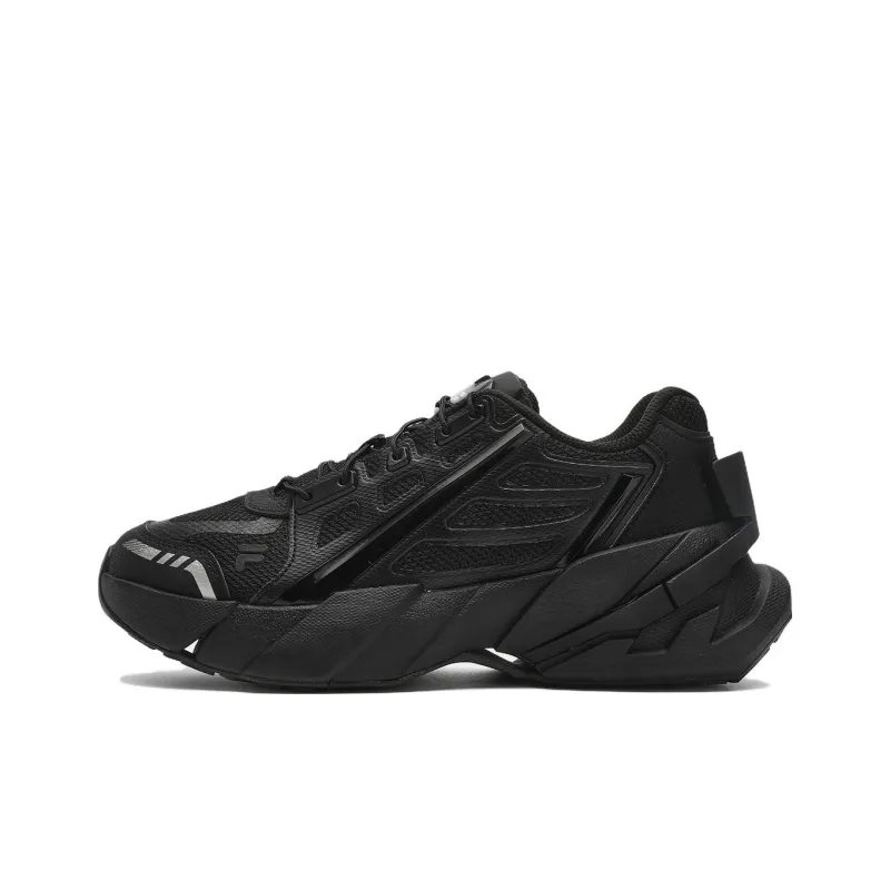 FILA FUSION TI 22 Cushioning Lightweight Low Top Chunky Sneakers Women's Black-0