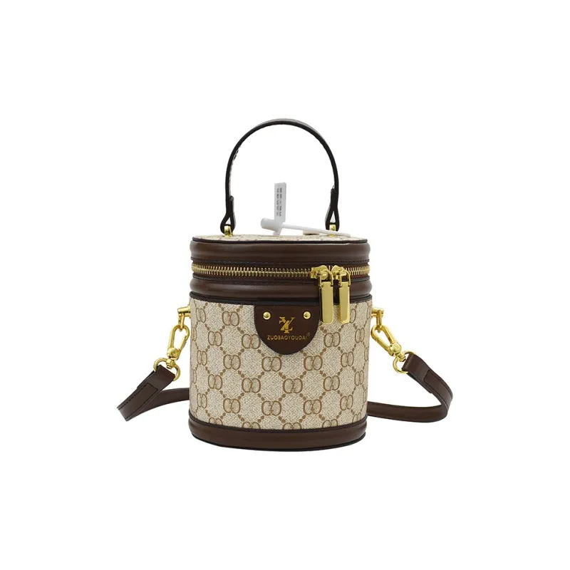 Boniu PU Handbag Small Size Women's Coffee/Ecru-0