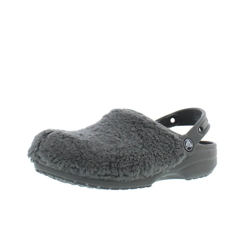 Crocs Classic Fuzz Mania Clogs 'Slate Grey'-0