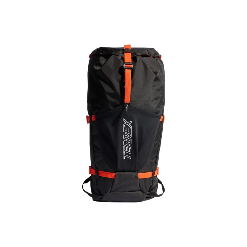 Adidas Recycled Nylon Hiking Bag Backpack Unisex Black/Orange Impact-0