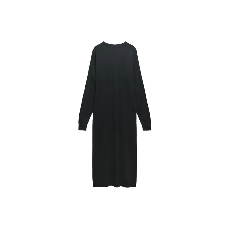 ZARA Long-Sleeved Dresses Women's Dark Gray-1