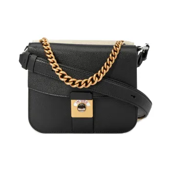 Maison Margiela Goatskin Shoulder Bag Women's Black & Ecru