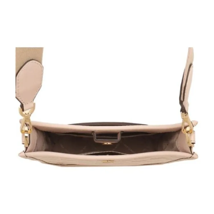 MICHAEL KORS Briley Coated Canvas With Leather Crossbody Bag, Shoulder Bag Women's Pink Multicolor-5