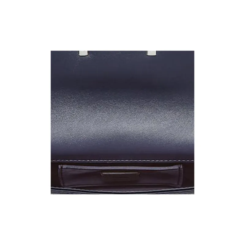 FENDI Baguette Crystal Satin One Shoulder Crossbody Cell Phone Pouch Women's Midnight Blue-3