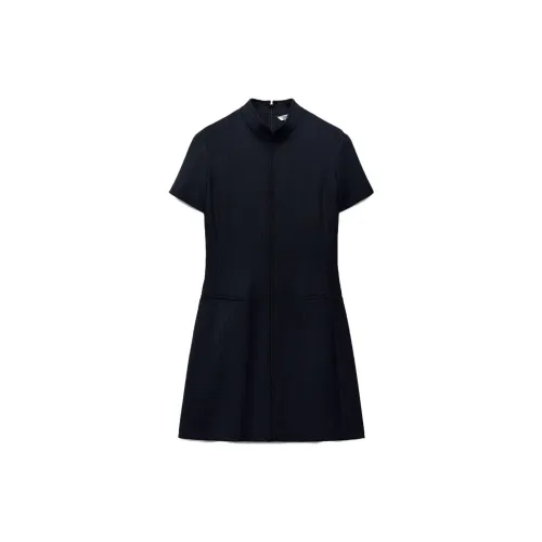 ZARA Short-Sleeved Dresses Women's Blue