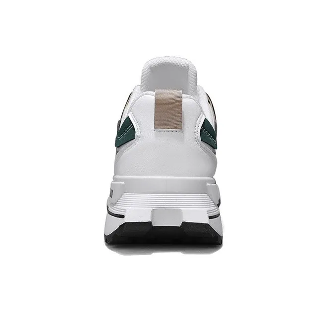 Tonlion Cushioning Anti Slip And Wear Resistant Low Top Casual Shoes Men's White Green-3