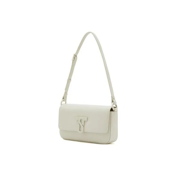 Staccato Cow Leather Shoulder Bag Women's Pink/Ecru/Light Gray Green-1