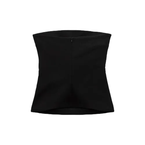 ZARA Strapless Tops Women's Black