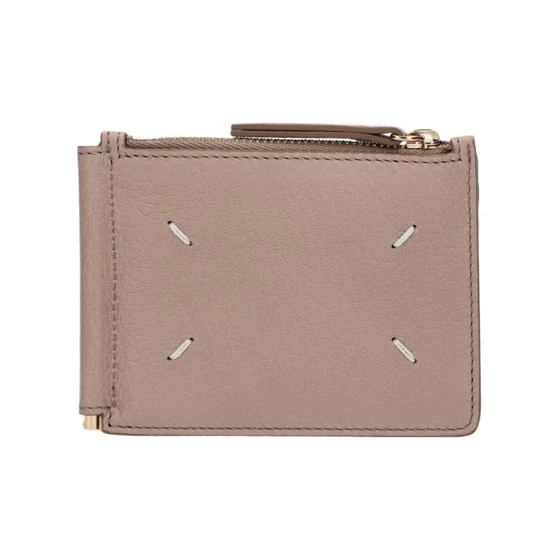 Maison Margiela Leather Wallet Men's Mist Rose-0