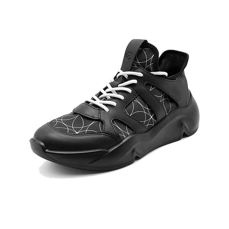 Ecco Tide Fun Cushioning Slip Resistant Mid Top Chunky Sneakers Women's Black-1