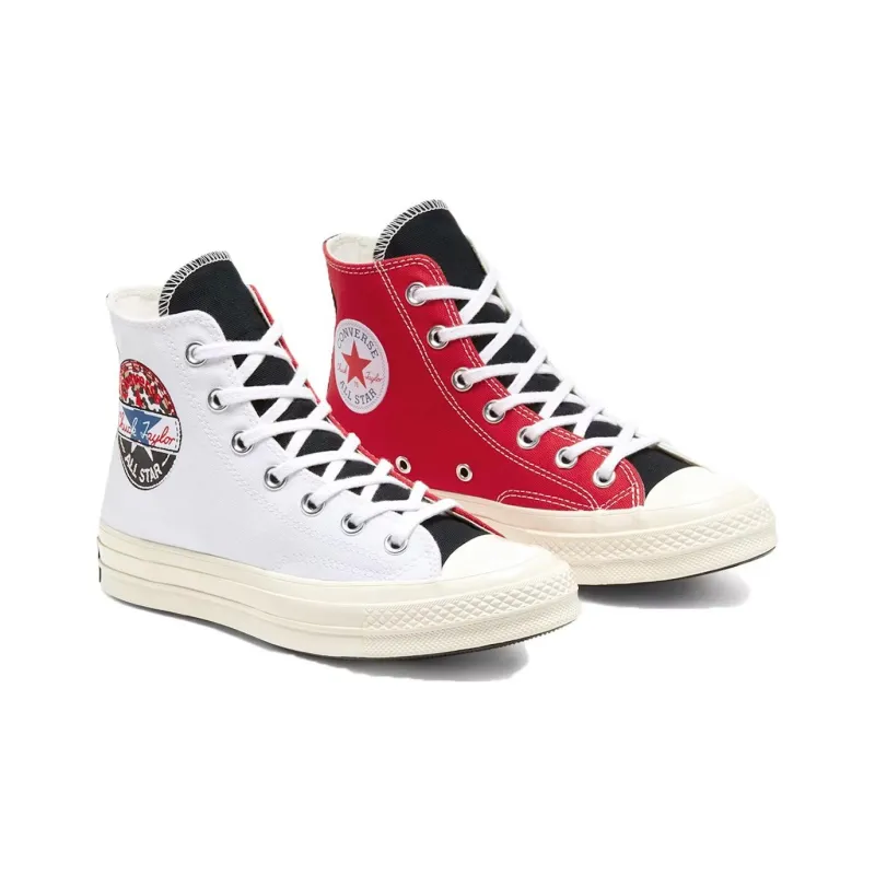 Converse Chuck 70 Hi Logo Play White University Red-2