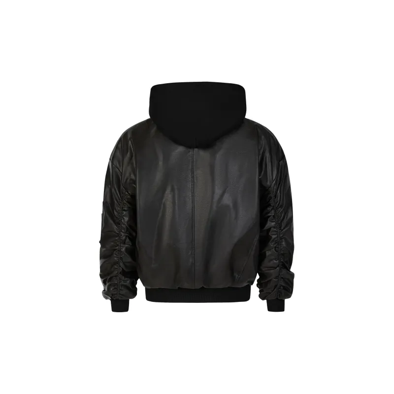 R69 Puffer Jackets Unisex Black, Lining Green-2