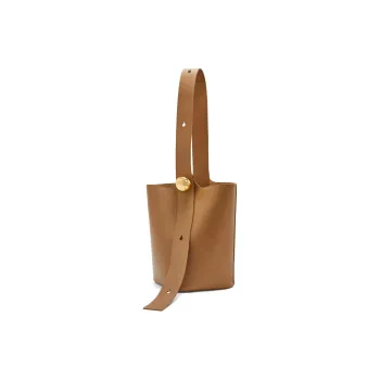 LOEWE Cow Leather Shoulder Bag, Crossbody Bag Medium Size Unisex Oak Brown