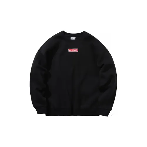 LINING Sports Fashion Collection Sweatshirts Unisex Black