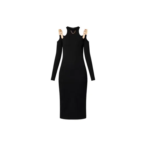 LOUIS VUITTON Long-Sleeved Dresses Women's Black