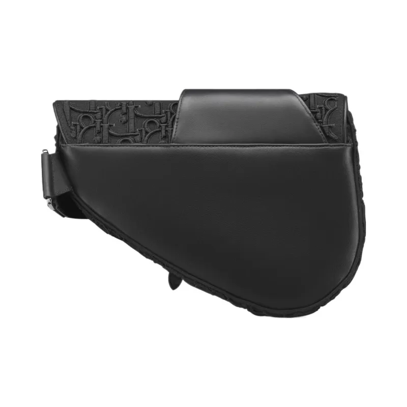 DIOR Oblique Printed Canvas Saddle Bag Shoulder Bag Crossbody Bag Women's Black-2
