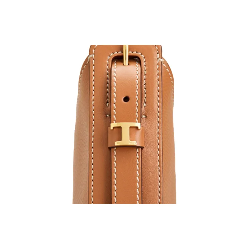TOD'S Leather Handbag Crossbody Bag Shoulder Bag Women's Brown-4