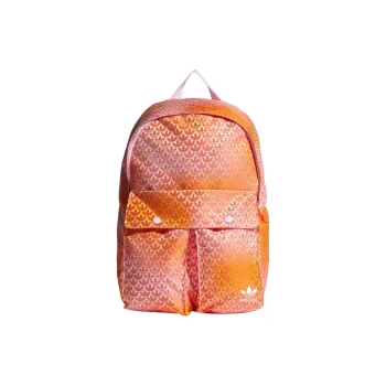 Adidas Recyclable Polyester Jacquard Backpack Unisex Orchid Fusion With Impact Orange And Crew Yellow