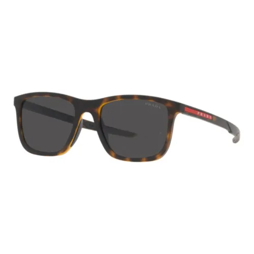 PRADA Acetate Irregular Shape Sunglasses Men's Tortoiseshell