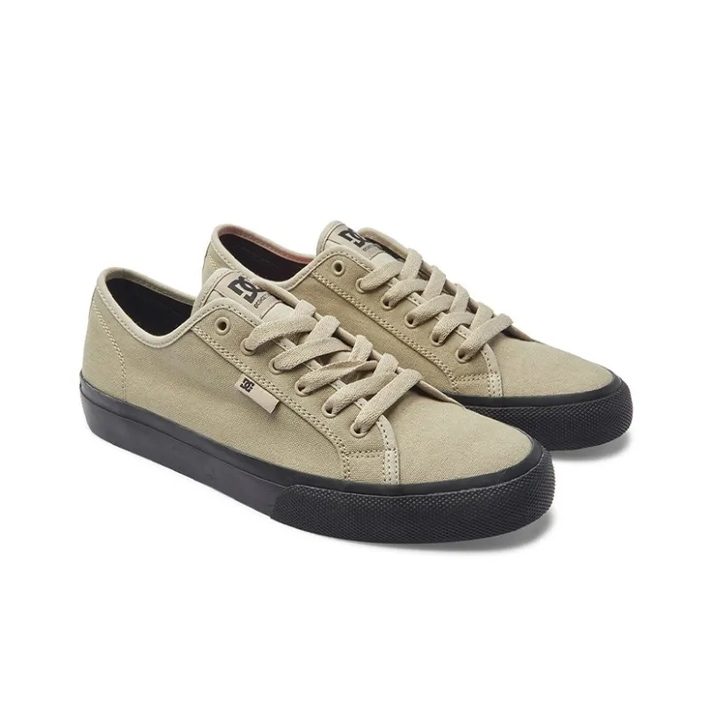 DC Shoes Manual Anti-Slip Wear-Resistant Lightweight Breathable Low-Top Skateboard Shoes Unisex Khaki-2