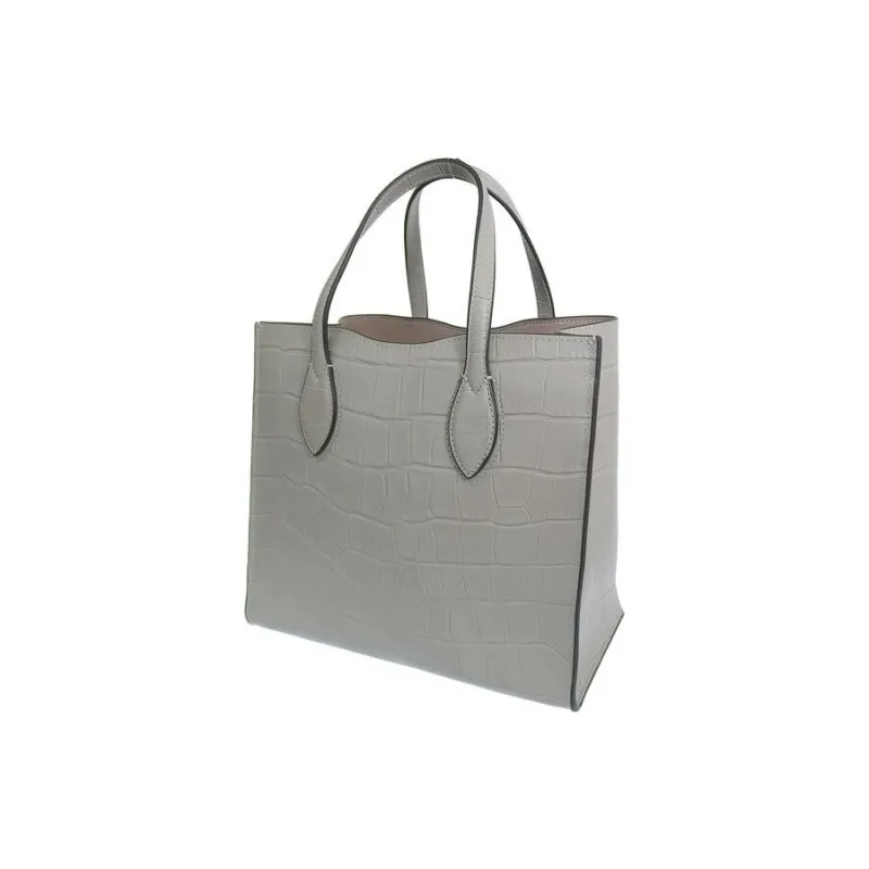 Furla Era Leather Tote Bag Shopping Bag Shoulder Bag Handbag Small Size Women's Gray-3