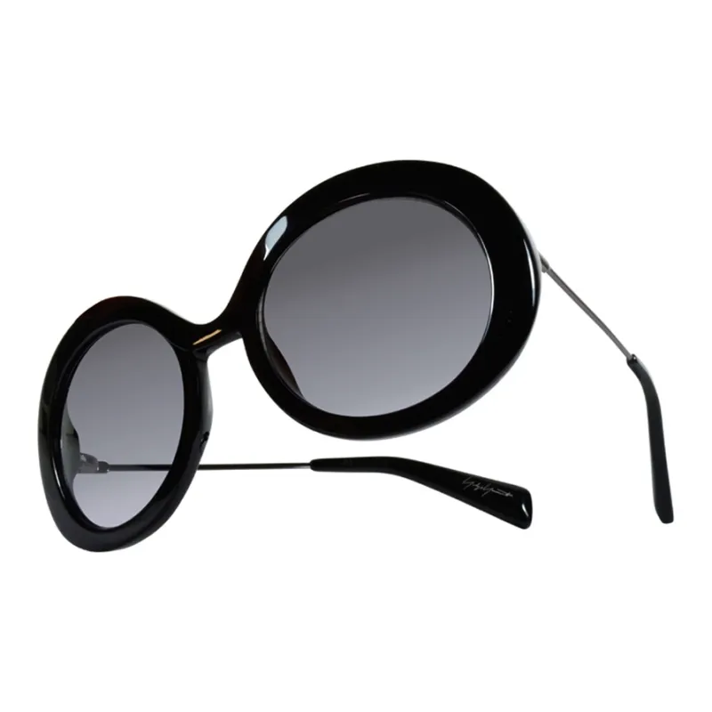 Yohji Yamamoto Round Sunglasses Women's Black-2