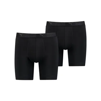 PUMA Boxer Sport Long En Microfibre Pour Homme Underpants Men's 2 Pack Black