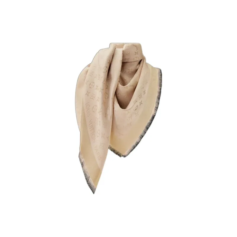 LOUIS VUITTON Knit Scarves Women's Khaki-1