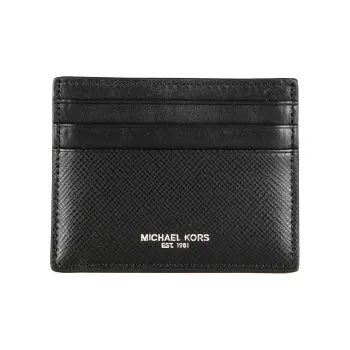 MICHAEL KORS Harrison Leather Card Holder Wallet Men's Black