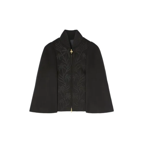 PALM ANGELS Palm-embroidered Zip-up Cape