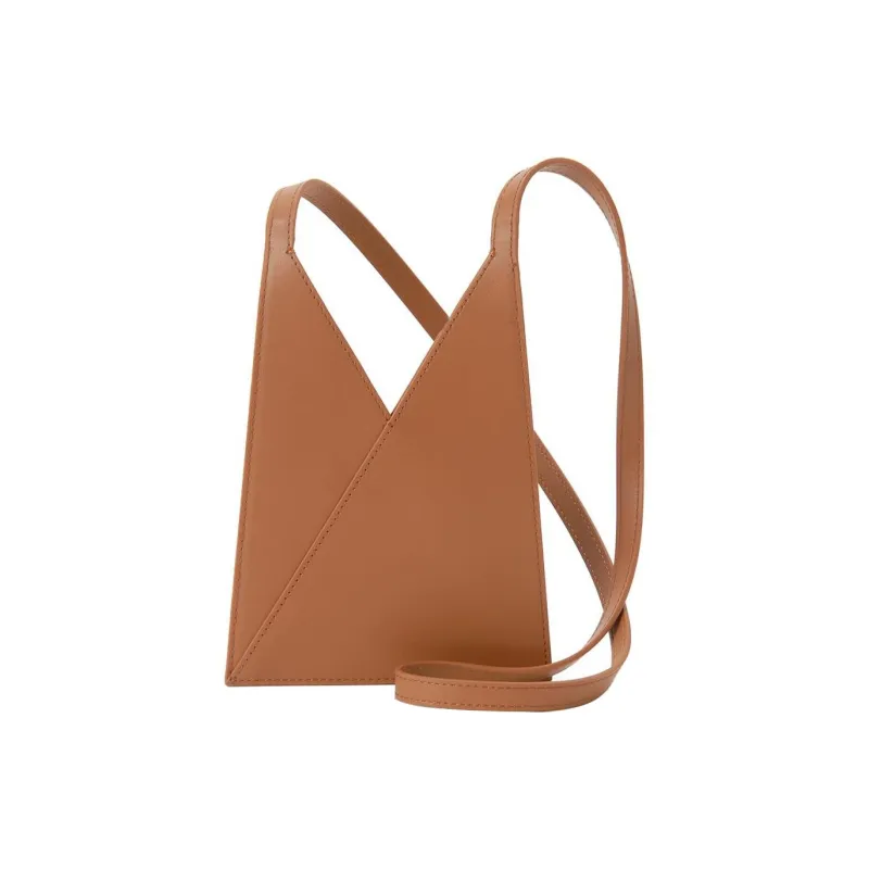 MM6 Maison Margiela Calfskin Handbag Shoulder Bag Women's Brown-1