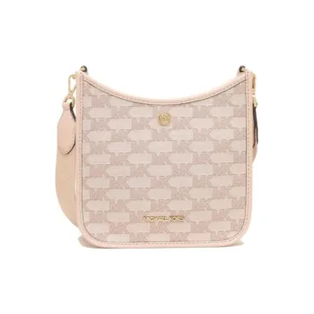 MICHAEL KORS Briley Coated Canvas With Leather Crossbody Bag, Shoulder Bag Women's Pink Multicolor
