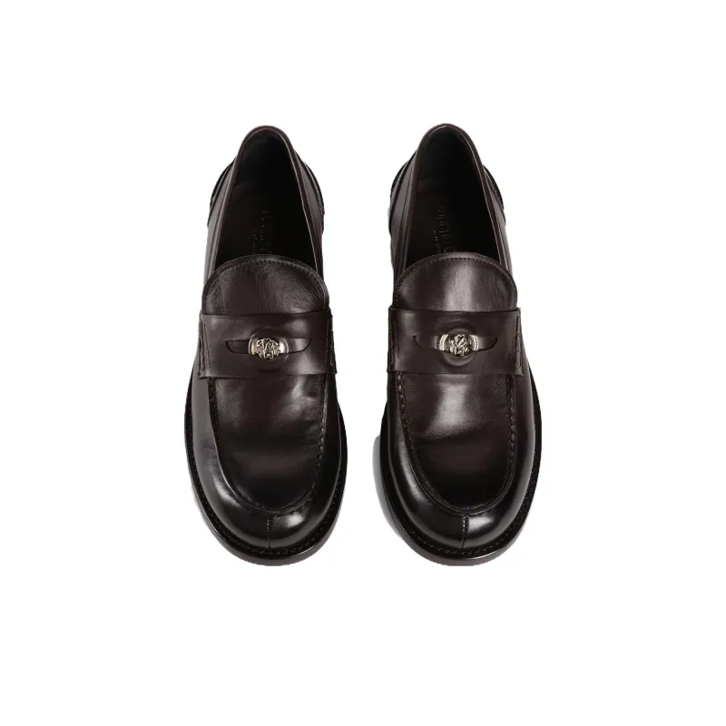 Roberto Cavalli Logo-plaque Leather Loafers-4