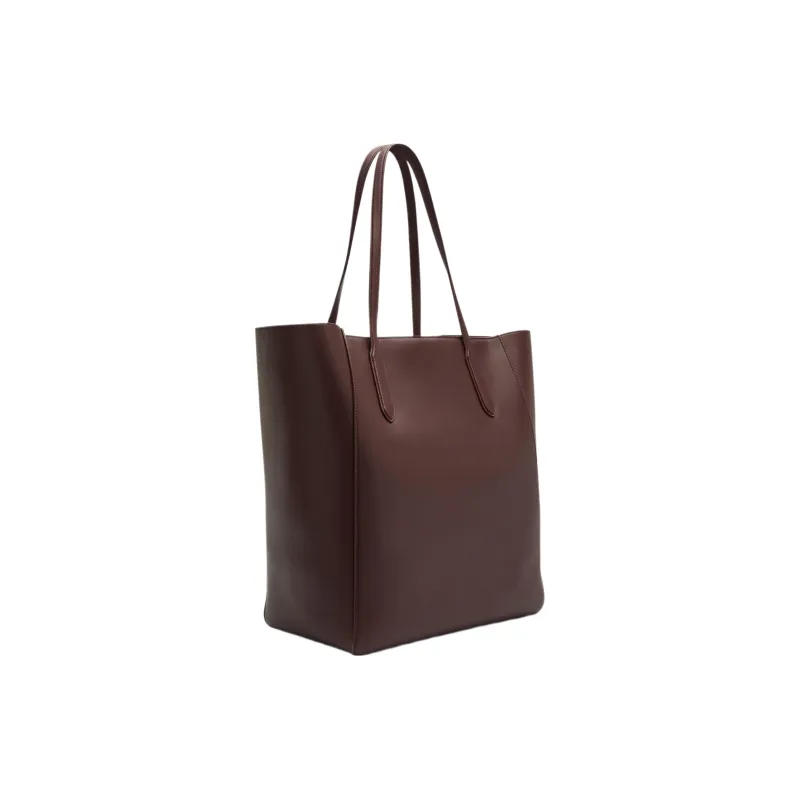Loro Piana Sesia Smooth Leather Tote Bag Shopping Bag Handbag Women's Purple Citric Acid-1