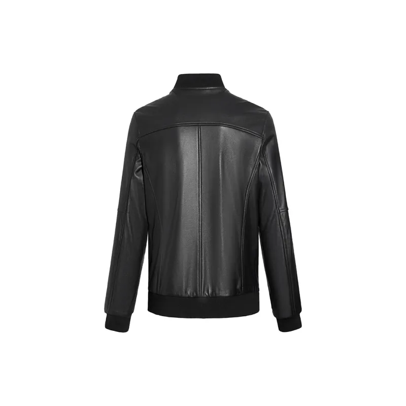 ANDREW MACKENZIE FW23 Leather Jacket Men's Black-1