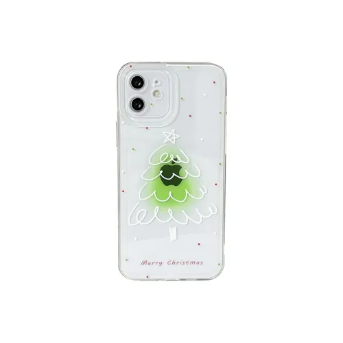 US8ACC Silicone Material Christmas Tree Phone Cases IPhone13/14/15/Pro/Ma Minimalist